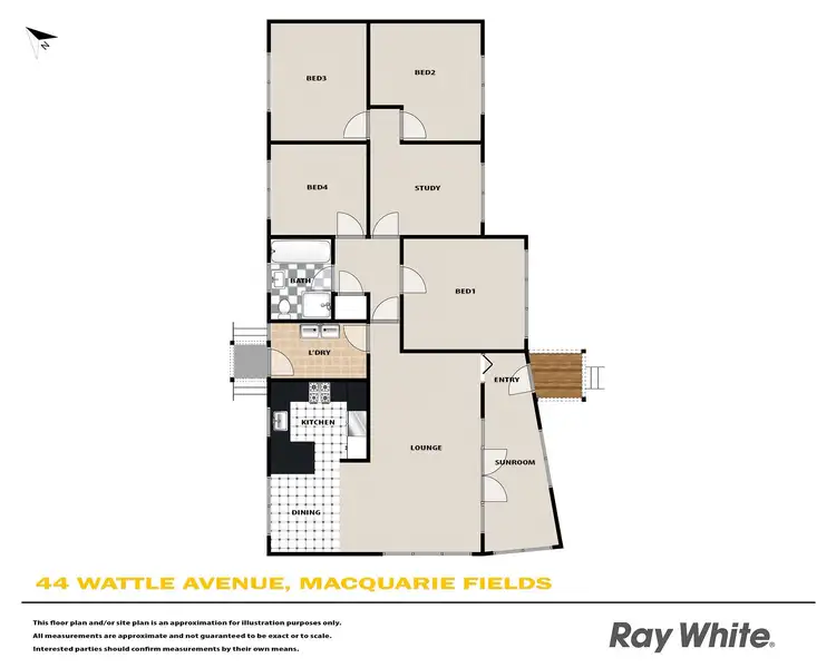Floorplan of Homely house listing, 44 Wattle Avenue, Macquarie Fields NSW 2564