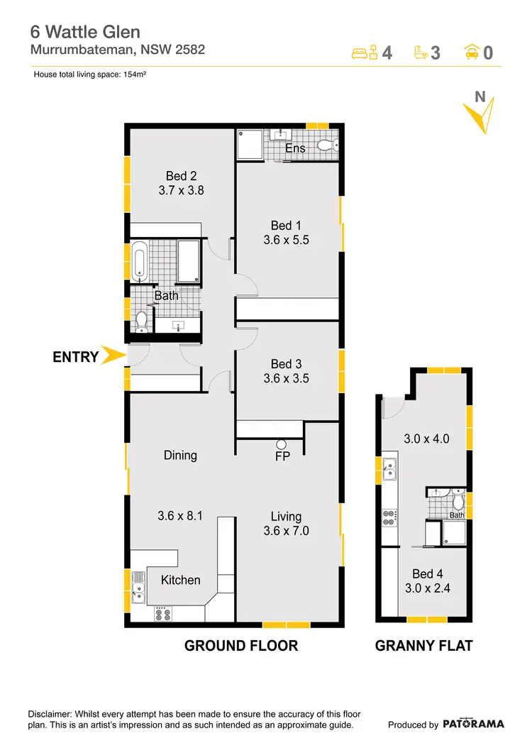 Floorplan of Homely house listing, 6 Wattle Glen, Murrumbateman NSW 2582