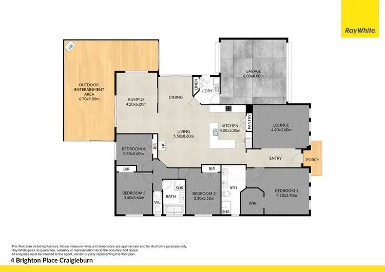 Floorplan of Homely house listing, 4 Brighton Place, Craigieburn VIC 3064