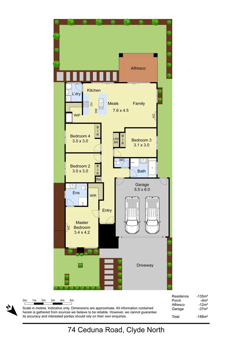 Floorplan of Homely house listing, 74 Ceduna Road, Clyde North VIC 3978