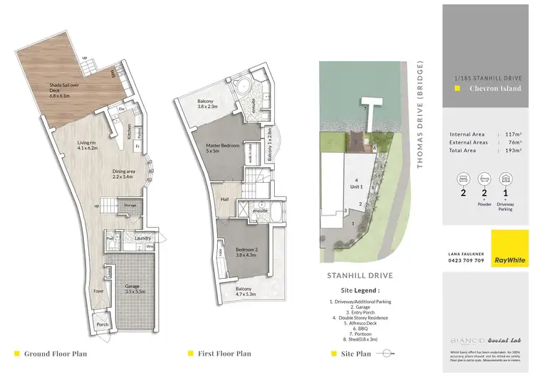 Floorplan of Homely semi-detached listing, 1/185 Stanhill Drive, Chevron Island QLD 4217