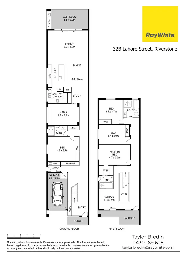 Floorplan of Homely semi-detached listing, 32B Lahore Street, Riverstone NSW 2765