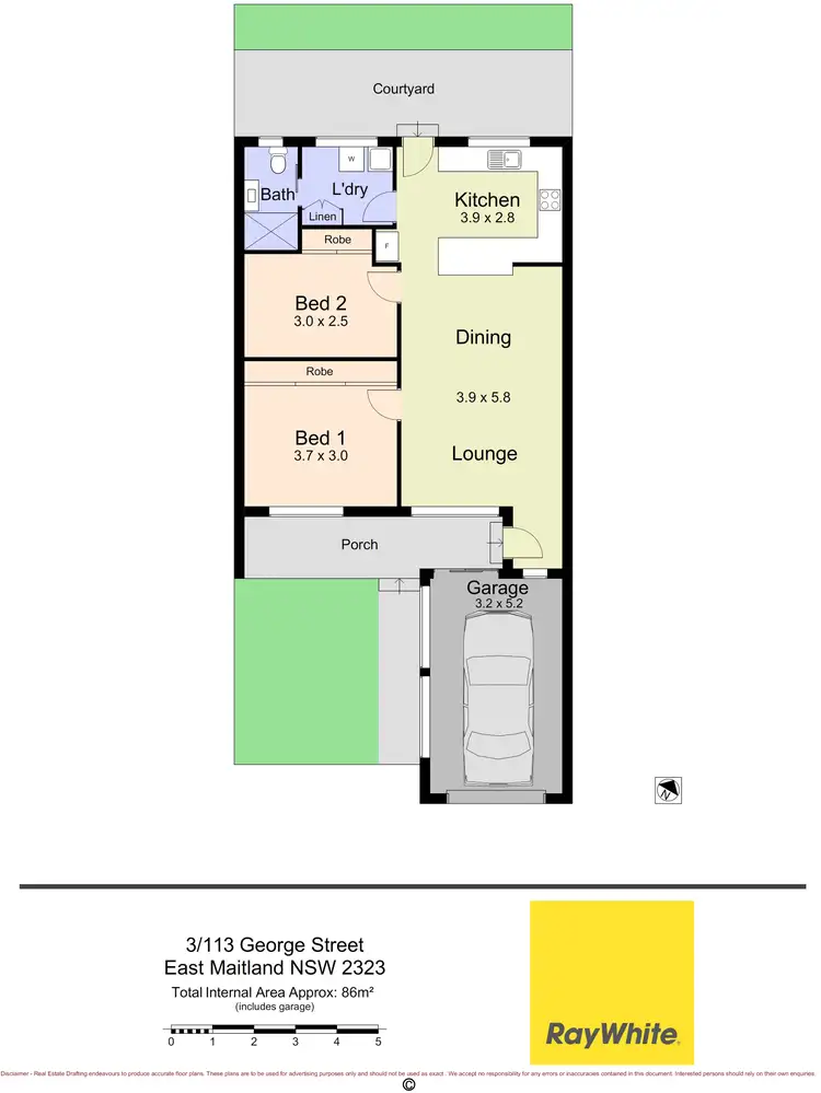 Floorplan of Homely unit listing, 3/113-117 George Street, East Maitland NSW 2323
