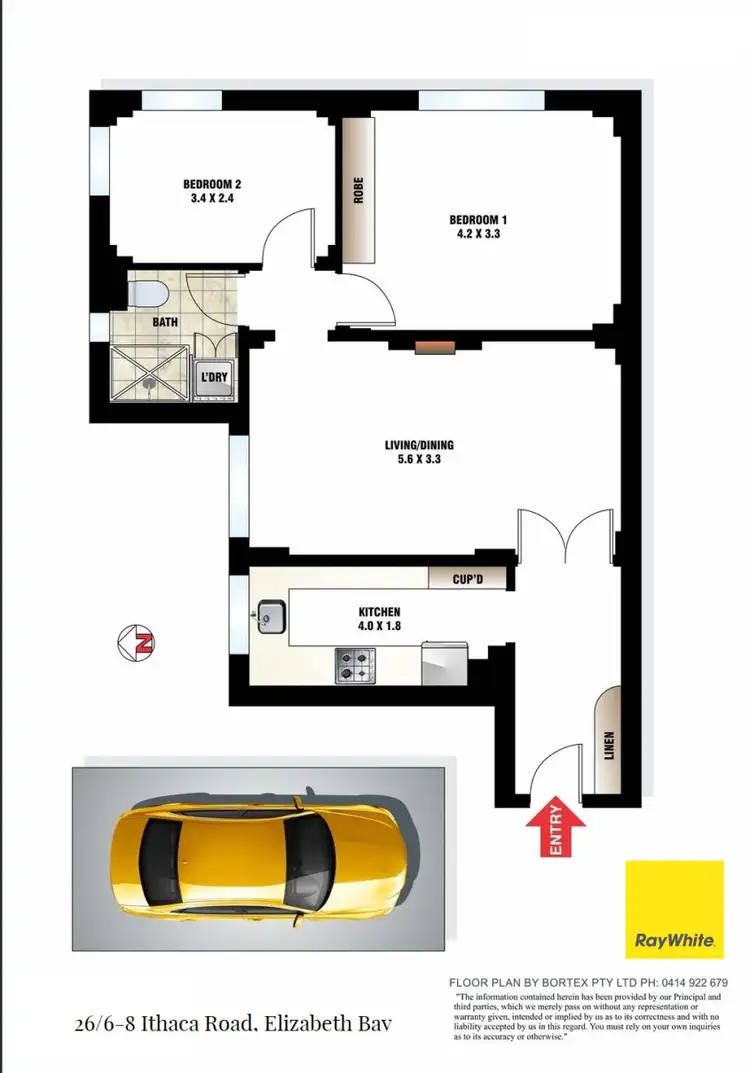 Floorplan of Homely apartment listing, 26/6-8 Ithaca Road, Elizabeth Bay NSW 2011