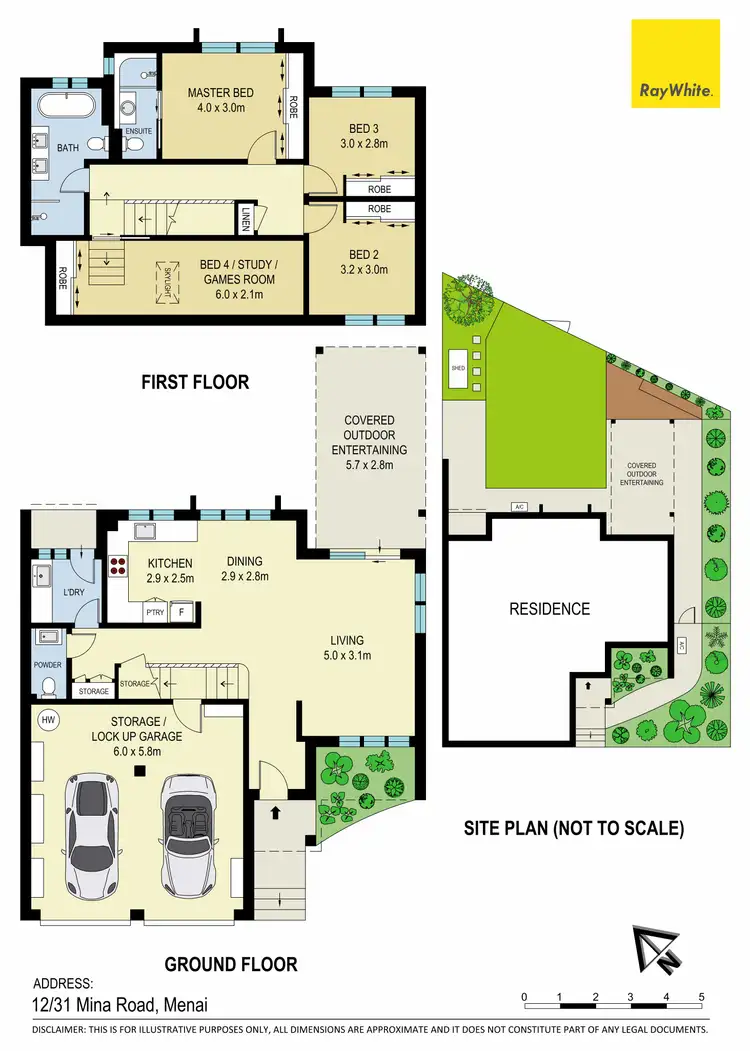 Floorplan of Homely townhouse listing, 12/31 Mina Road, Menai NSW 2234
