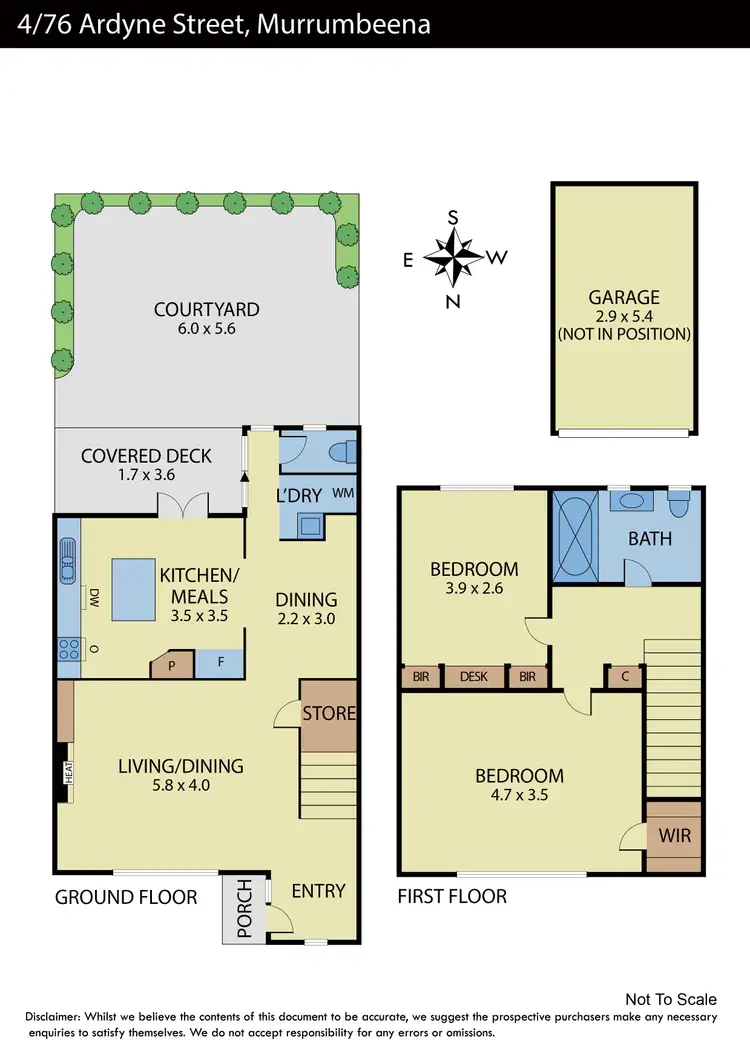 Floorplan of Homely townhouse listing, 4/76 Ardyne Street, Murrumbeena VIC 3163