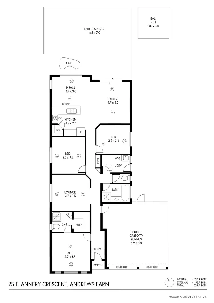 Floorplan of Homely house listing, 25 Flannery Crescent, Andrews Farm SA 5114