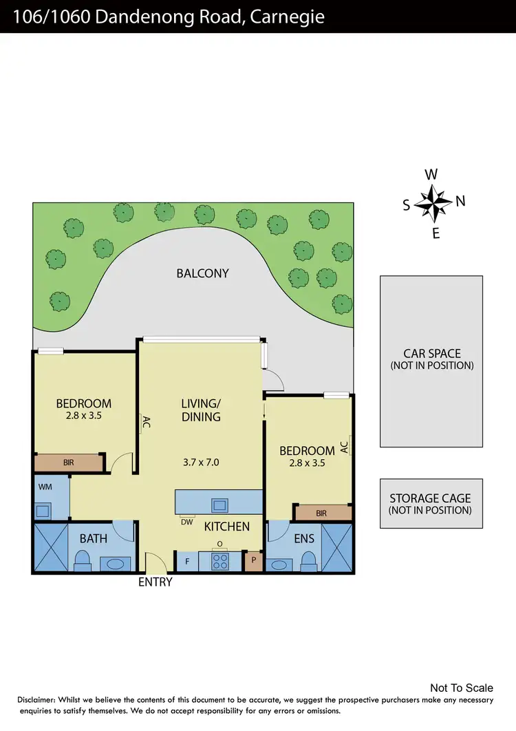 Floorplan of Homely apartment listing, 106/1060 Dandenong Road, Carnegie VIC 3163