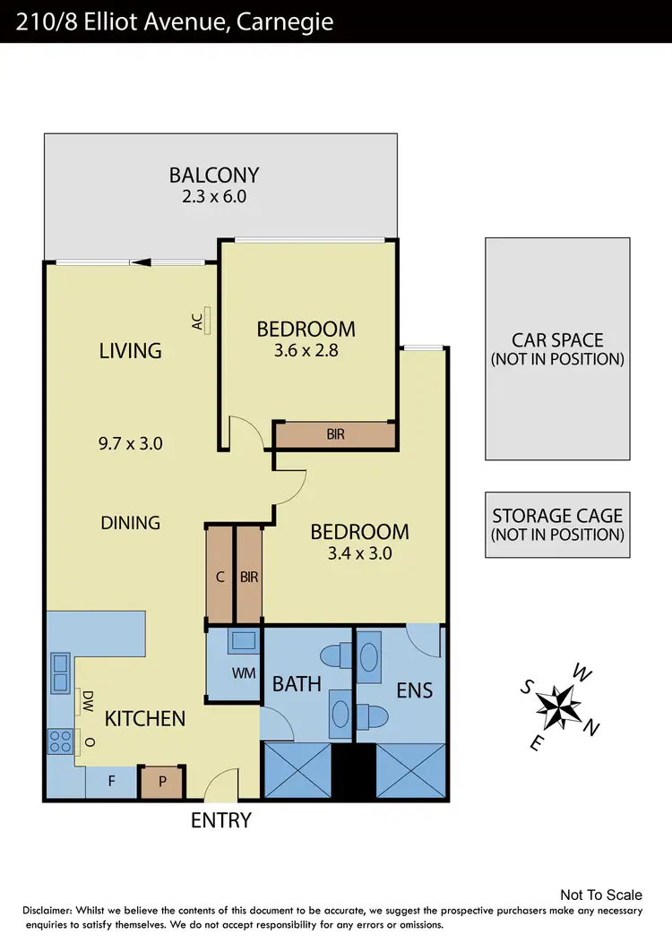 Floorplan of Homely apartment listing, 210/8 Elliott Avenue, Carnegie VIC 3163