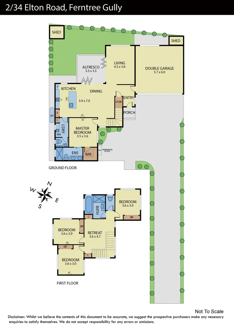 Floorplan of Homely townhouse listing, 2/34 Elton Road, Ferntree Gully VIC 3156