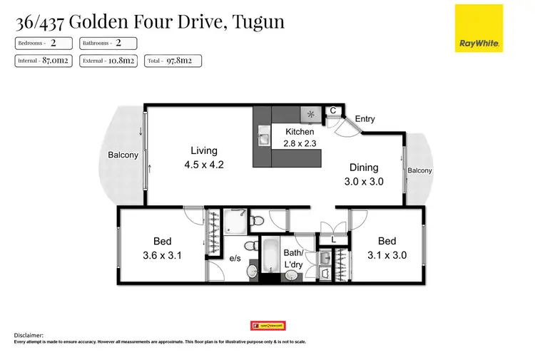 Floorplan of Homely unit listing, 36/437 Golden Four Drive, Tugun QLD 4224