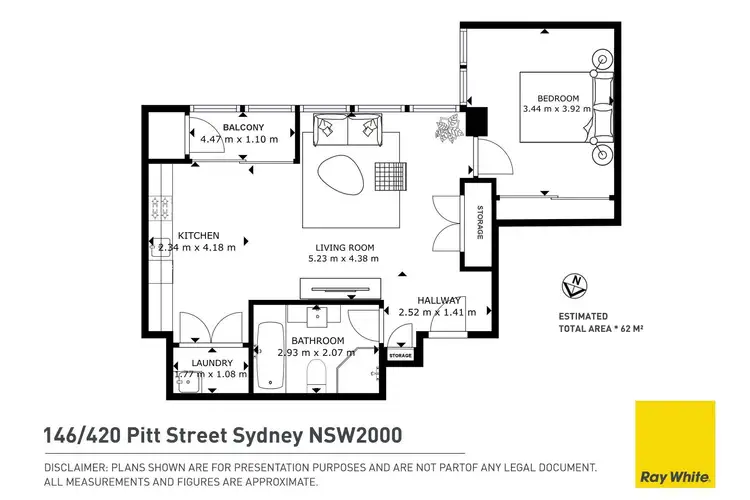 Floorplan of Homely apartment listing, 146/420 Pitt Street, Sydney NSW 2000