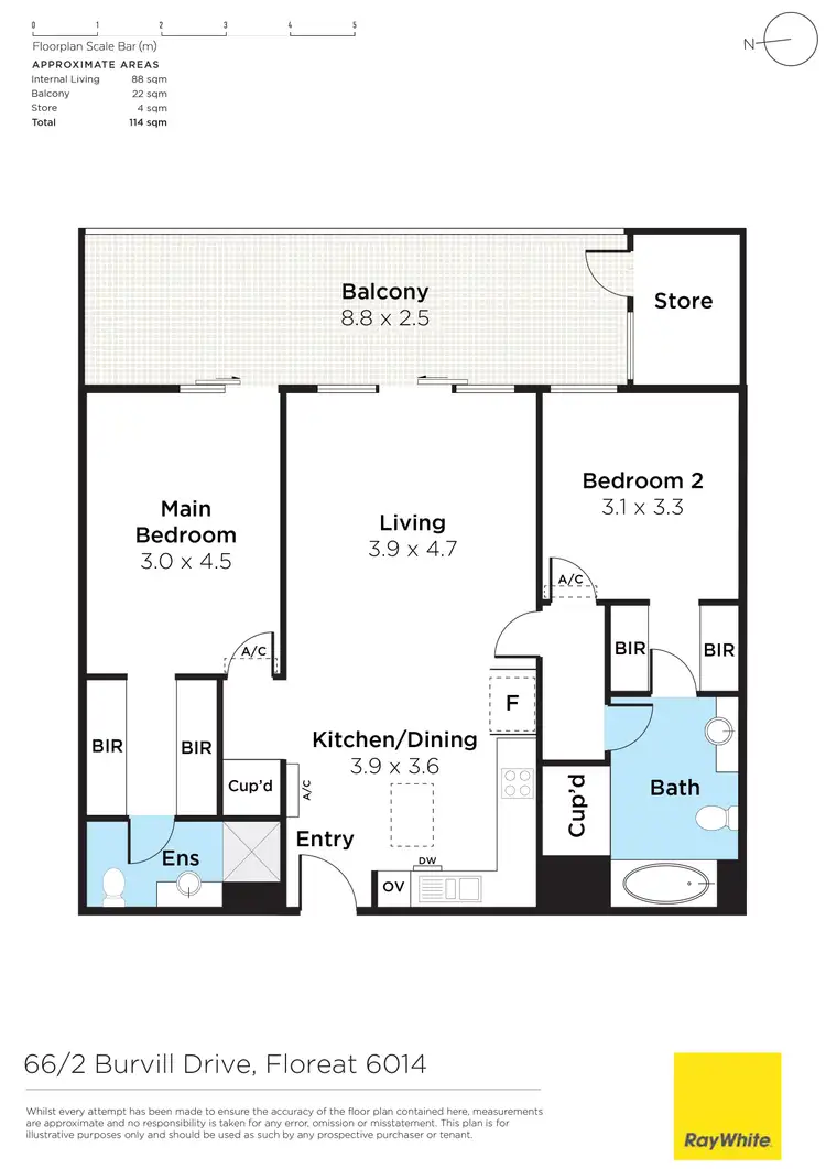 Floorplan of Homely other listing, 66/2 Burvill Drive, Floreat WA 6014