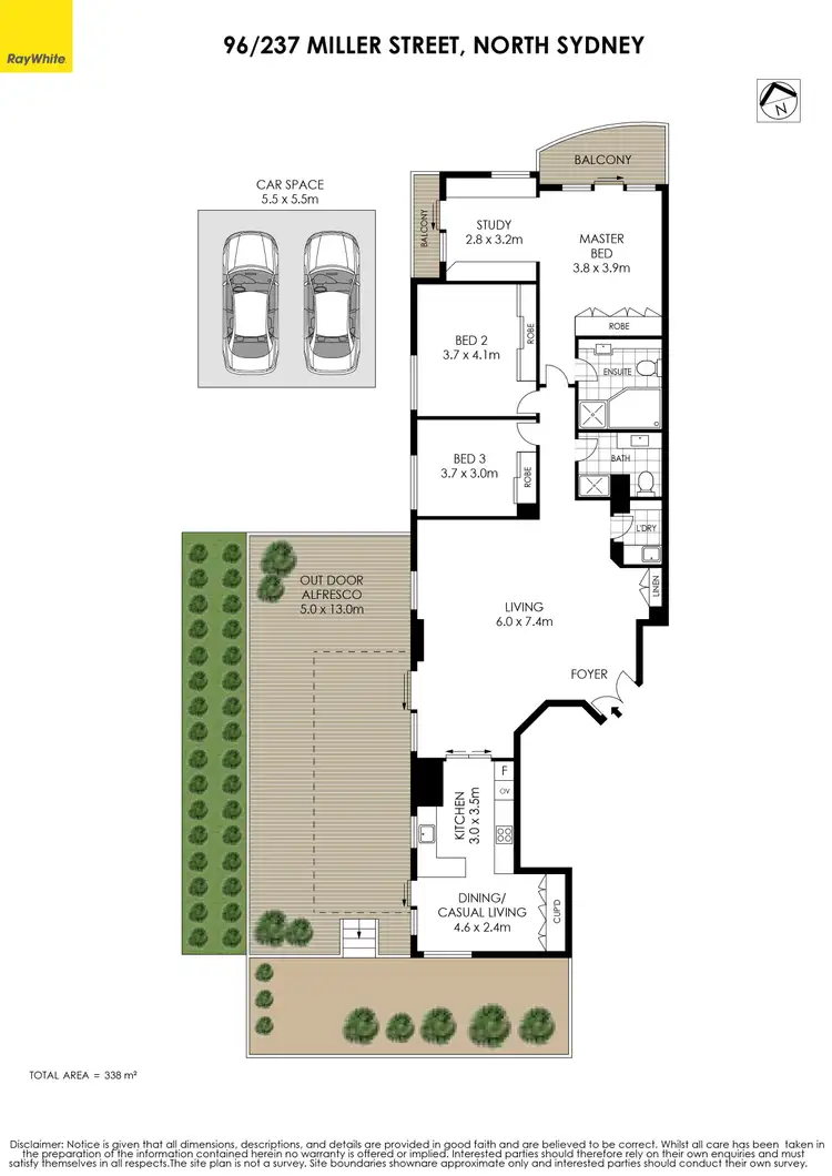 Floorplan of Homely apartment listing, 96/237 Miller Street, North Sydney NSW 2060