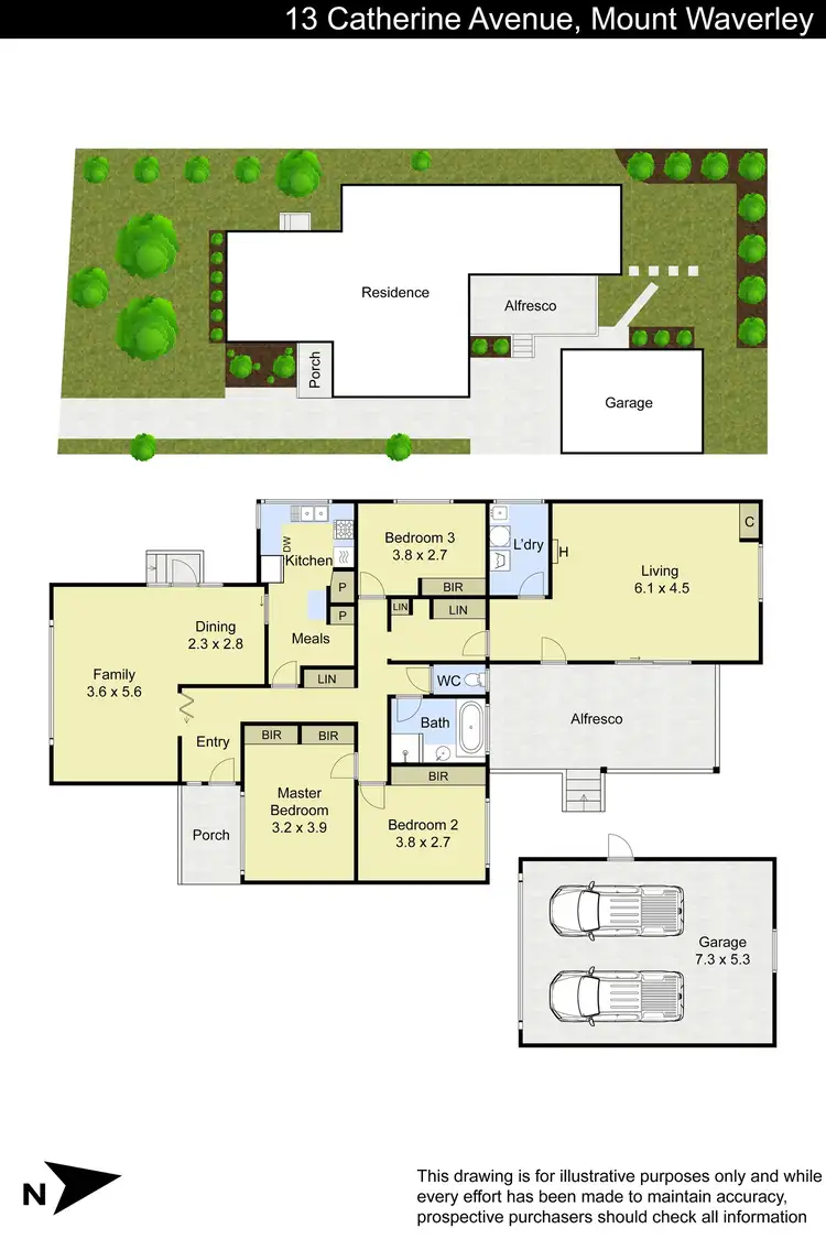 Floorplan of Homely house listing, 13 Catherine Avenue, Mount Waverley VIC 3149
