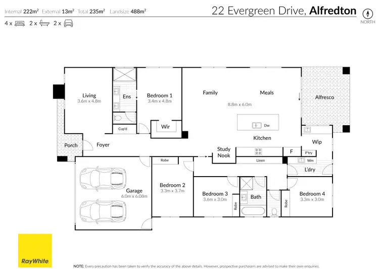 Floorplan of Homely house listing, 22 Evergreen Drive, Alfredton VIC 3350