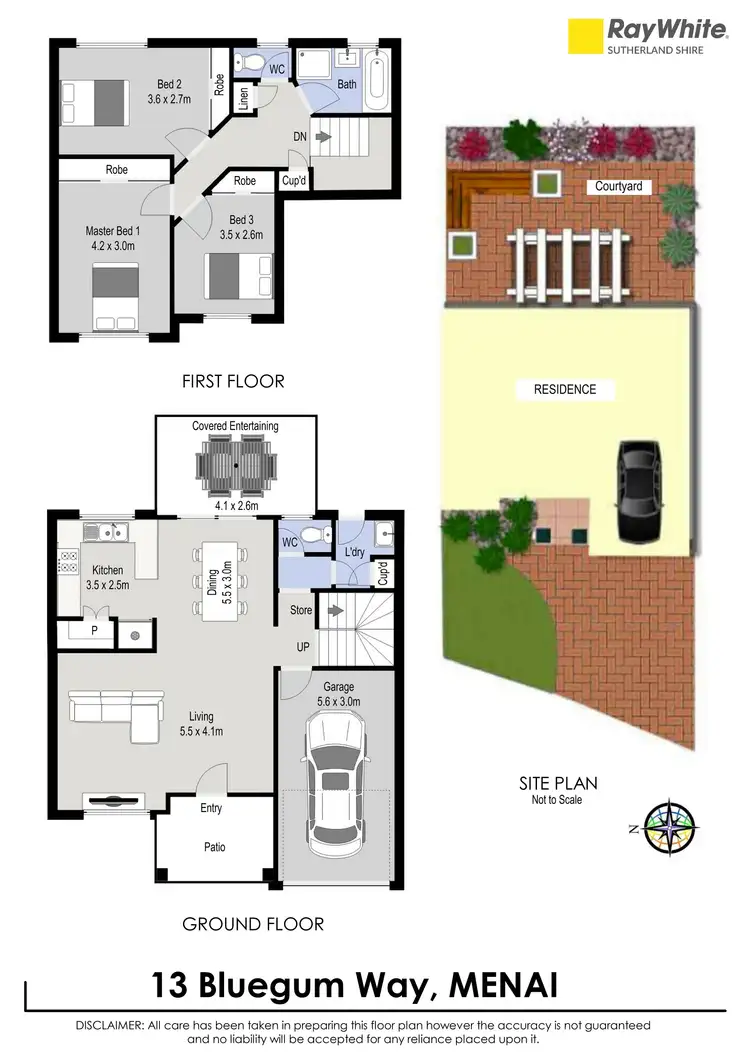 Floorplan of Homely townhouse listing, 13 Bluegum Way, Menai NSW 2234