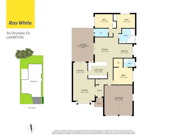 Floorplan of Homely house listing, 56 Drysdale Drive, Lambton NSW 2299