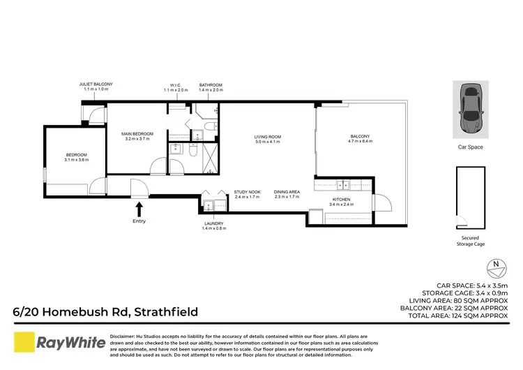 Floorplan of Homely unit listing, 6/20 Homebush Road, Strathfield NSW 2135