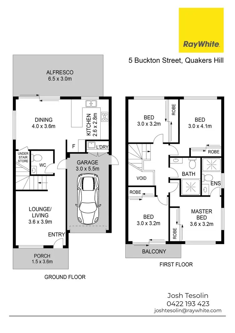 Floorplan of Homely house listing, 5 Buckton Street, Quakers Hill NSW 2763