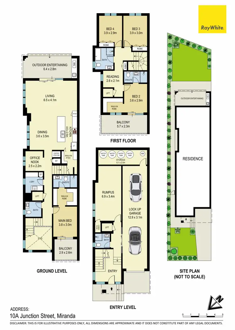 Floorplan of Homely semi-detached listing, 10A Junction Street, Miranda NSW 2228