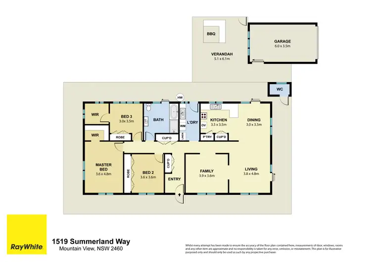 Floorplan of Homely rural property listing, 1519 Summerland Way, Mountain View NSW 2460