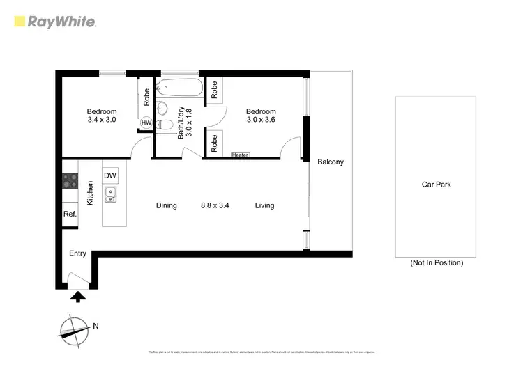 Floorplan of Homely apartment listing, 8/2 Greenfield Drive, Clayton VIC 3168