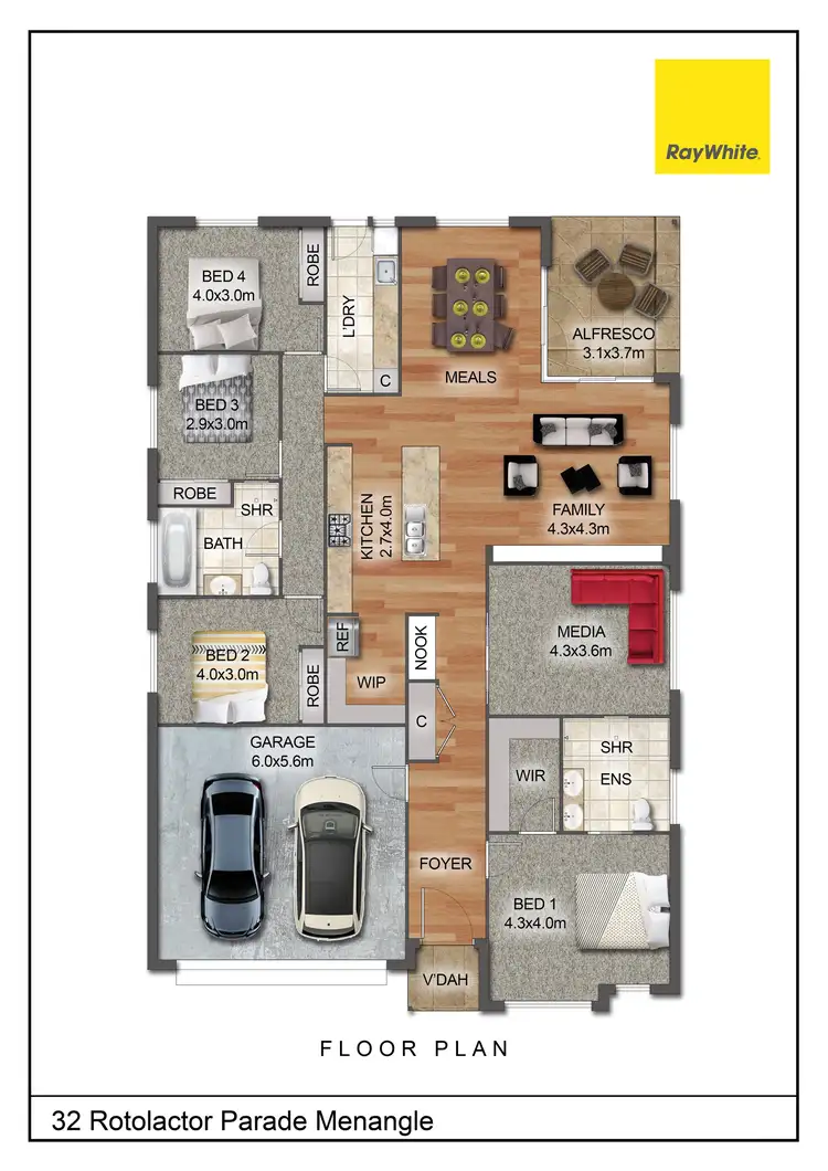 Floorplan of Homely house listing, 32 Rotolactor Parade, Menangle NSW 2568