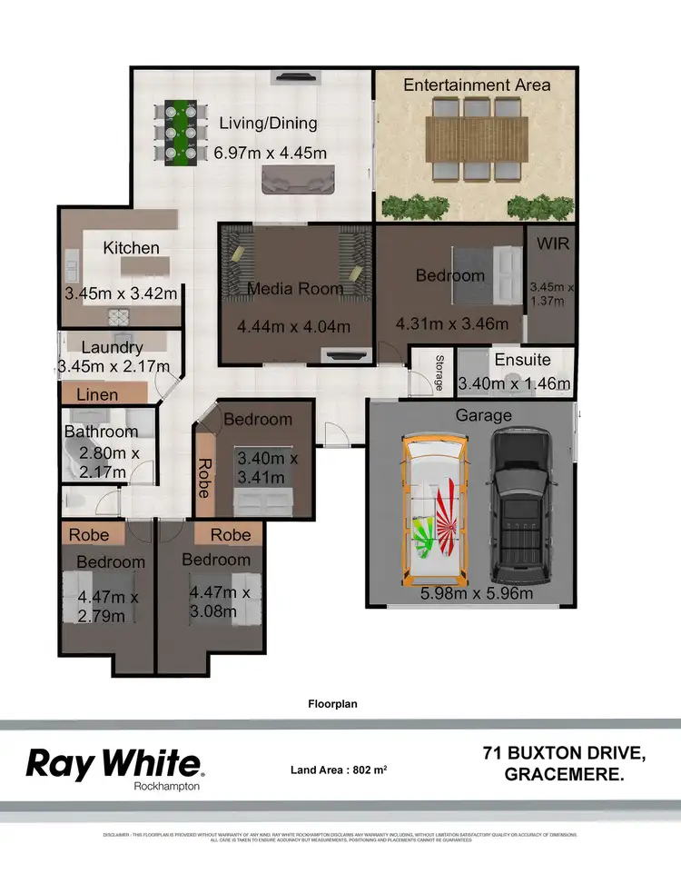 Floorplan of Homely house listing, 71 Buxton Drive, Gracemere QLD 4702