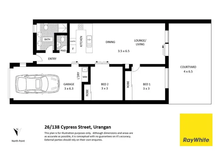 Floorplan of Homely unit listing, 26/138 Cypress Street, Urangan QLD 4655