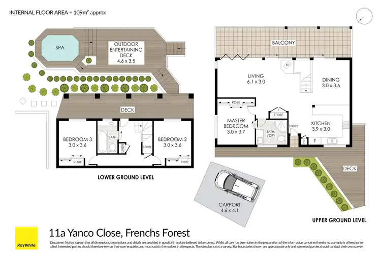 Floorplan of Homely house listing, 11A Yanco Close, Frenchs Forest NSW 2086