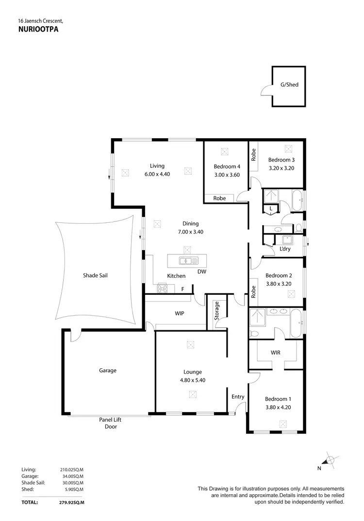 Floorplan of Homely house listing, 16 Jaensch Crescent, Nuriootpa SA 5355