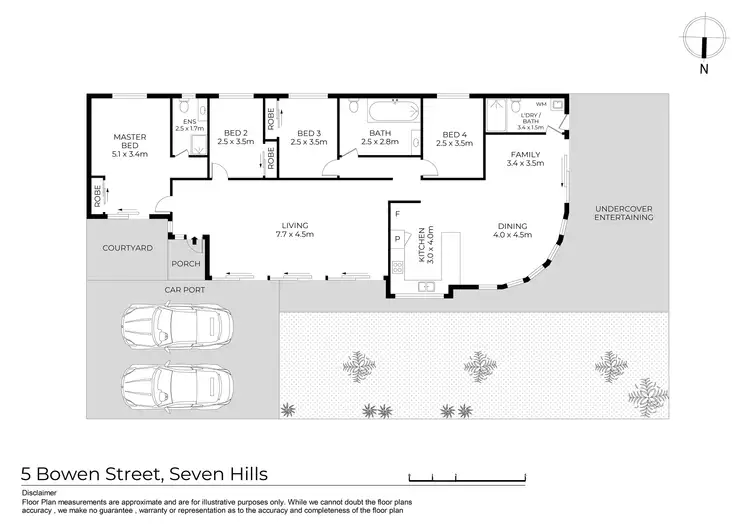 Floorplan of Homely house listing, 5 Bowen Place, Seven Hills NSW 2147