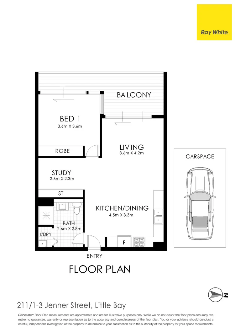 Floorplan of Homely apartment listing, 211/1-3 Jenner Street, Little Bay NSW 2036