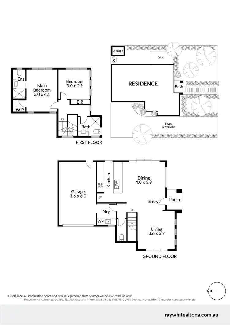 Floorplan of Homely townhouse listing, 1/20 Primula Avenue, Brooklyn VIC 3012