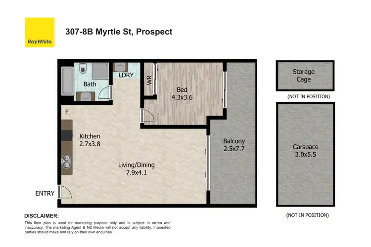 Floorplan of Homely apartment listing, 307/8B Myrtle Street, Prospect NSW 2148