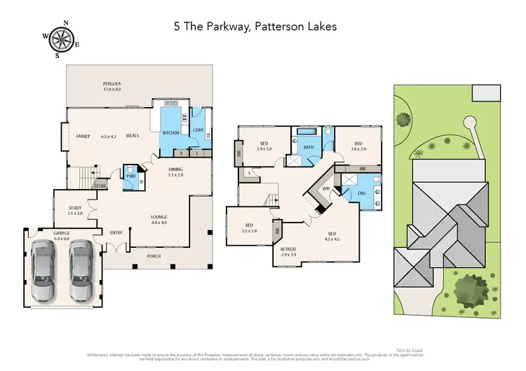 Floorplan of Homely house listing, 5 The Parkway, Patterson Lakes VIC 3197
