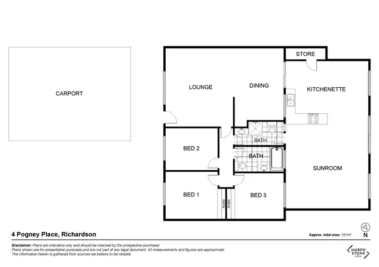Floorplan of Homely house listing, 4 Pogney Place, Richardson ACT 2905