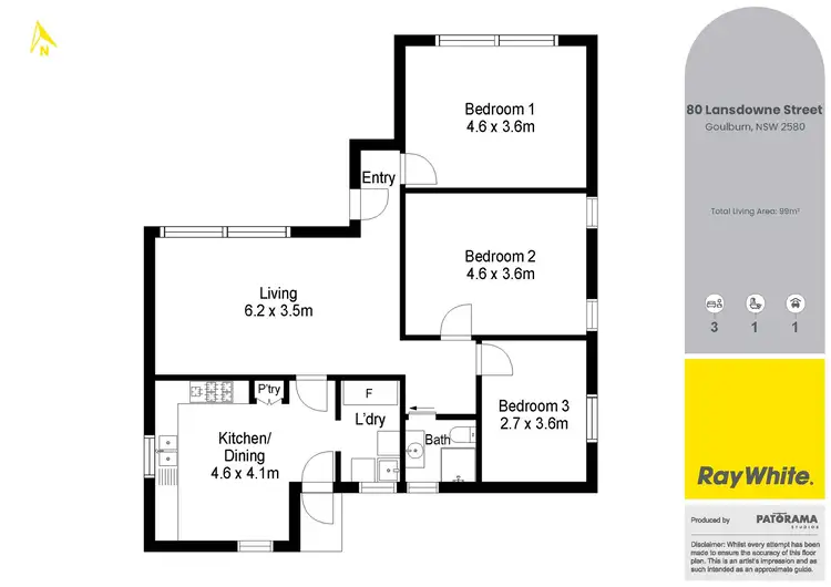 Floorplan of Homely house listing, 80 Lansdowne Street, Goulburn NSW 2580