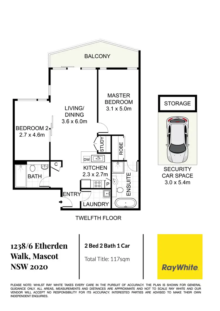 Floorplan of Homely apartment listing, 1238/6 Etherden Walk, Mascot NSW 2020