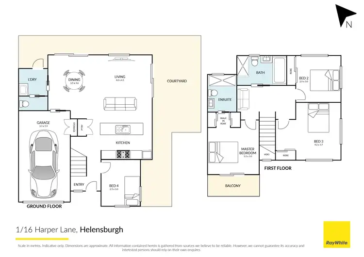 Floorplan of Homely semi-detached listing, 1/16 Harper Lane, Helensburgh NSW 2508