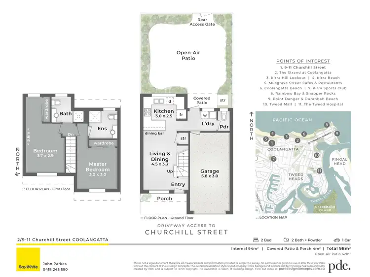 Floorplan of Homely townhouse listing, 2/9 Churchill Street, Coolangatta QLD 4225