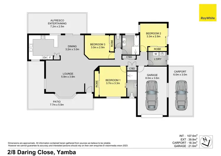 Floorplan of Homely semi-detached listing, 2/8 Daring Close, Yamba NSW 2464