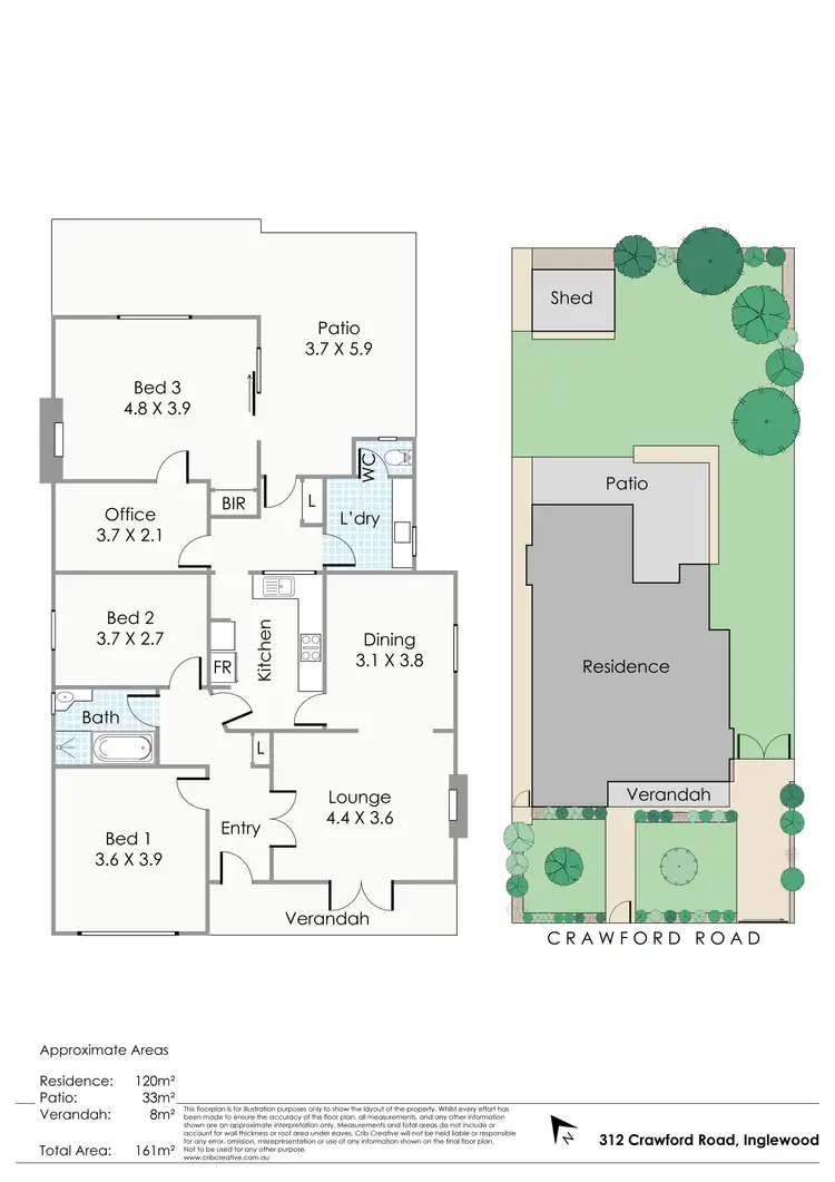 Floorplan of Homely house listing, 312 Crawford Road, Inglewood WA 6052