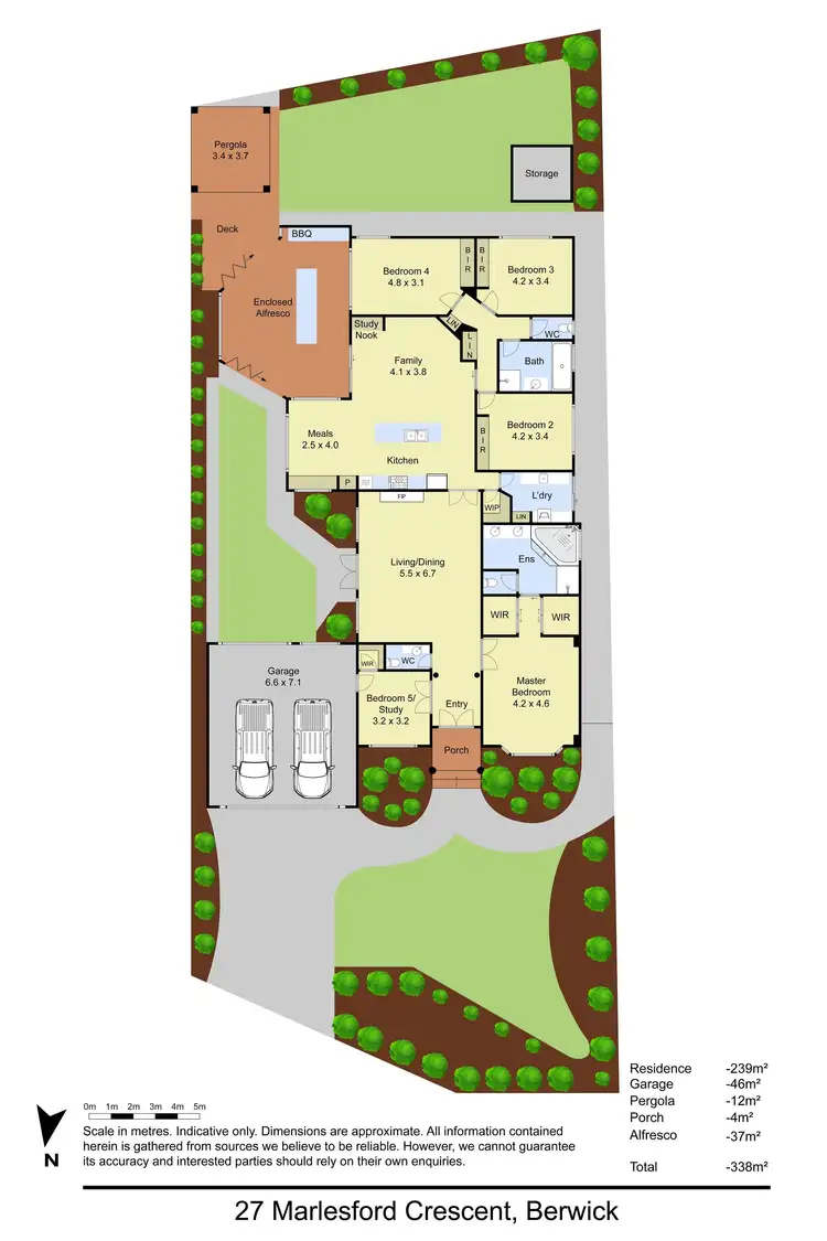 Floorplan of Homely house listing, 27 Marlesford Crescent, Berwick VIC 3806