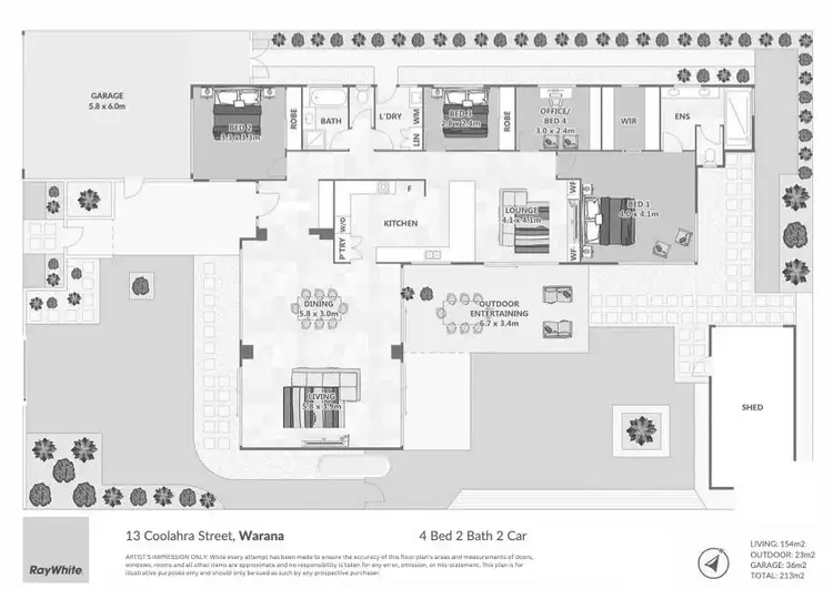 Floorplan of Homely house listing, 13 Coolahra Street, Warana QLD 4575