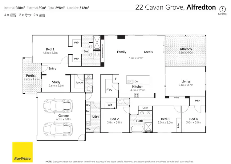 Floorplan of Homely house listing, 22 Cavan Grove, Alfredton VIC 3350
