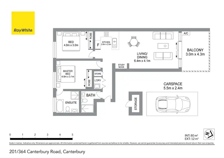 Floorplan of Homely apartment listing, 201/364 Canterbury Road, Canterbury NSW 2193