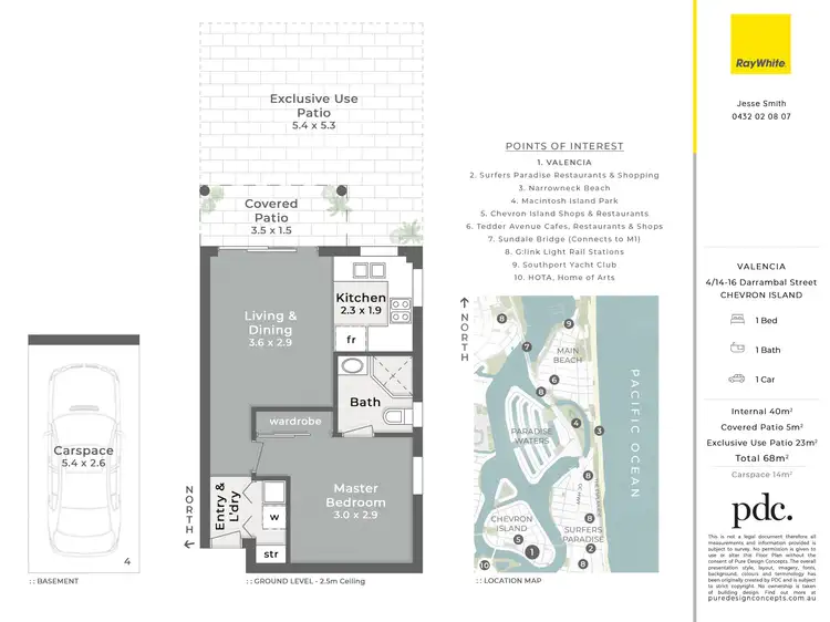 Floorplan of Homely apartment listing, 4/14-16 Darrambal Street, Chevron Island QLD 4217