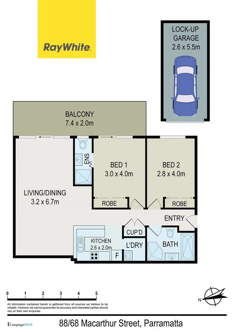 Floorplan of Homely unit listing, 88/68 Macarthur Street, Parramatta NSW 2150